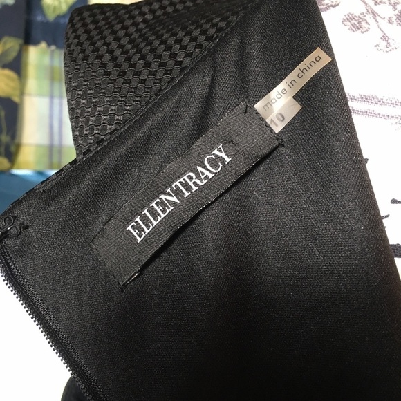 Ellen Tracy sleeveless black dress with beaded neckline - Picture 9 of 11